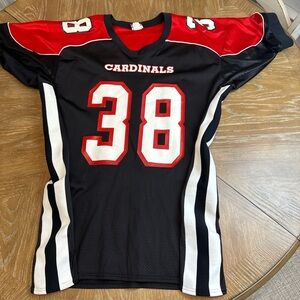Letrell sports vintage Cardinals #38 Smith Black and Red Football Jersey